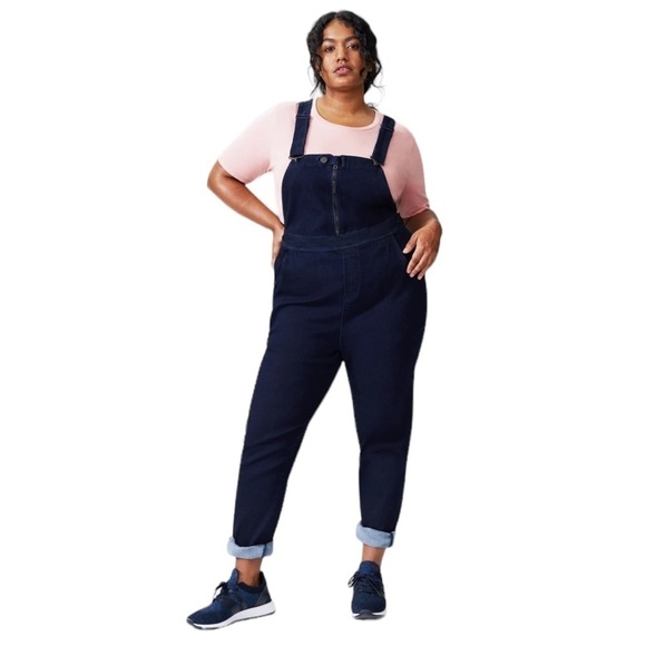 Universal Standard Olivia Denim Overalls In Dark Indigo Size XS / US Large - Picture 1 of 15